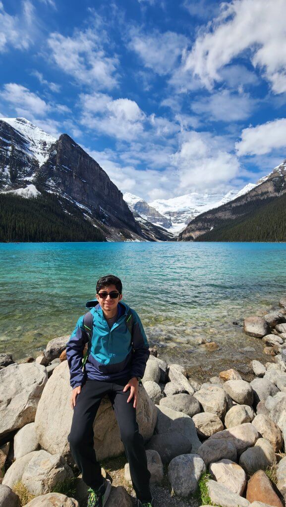 Rehan on mountain lake