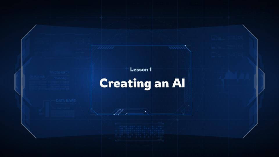 Class slide creating an AI