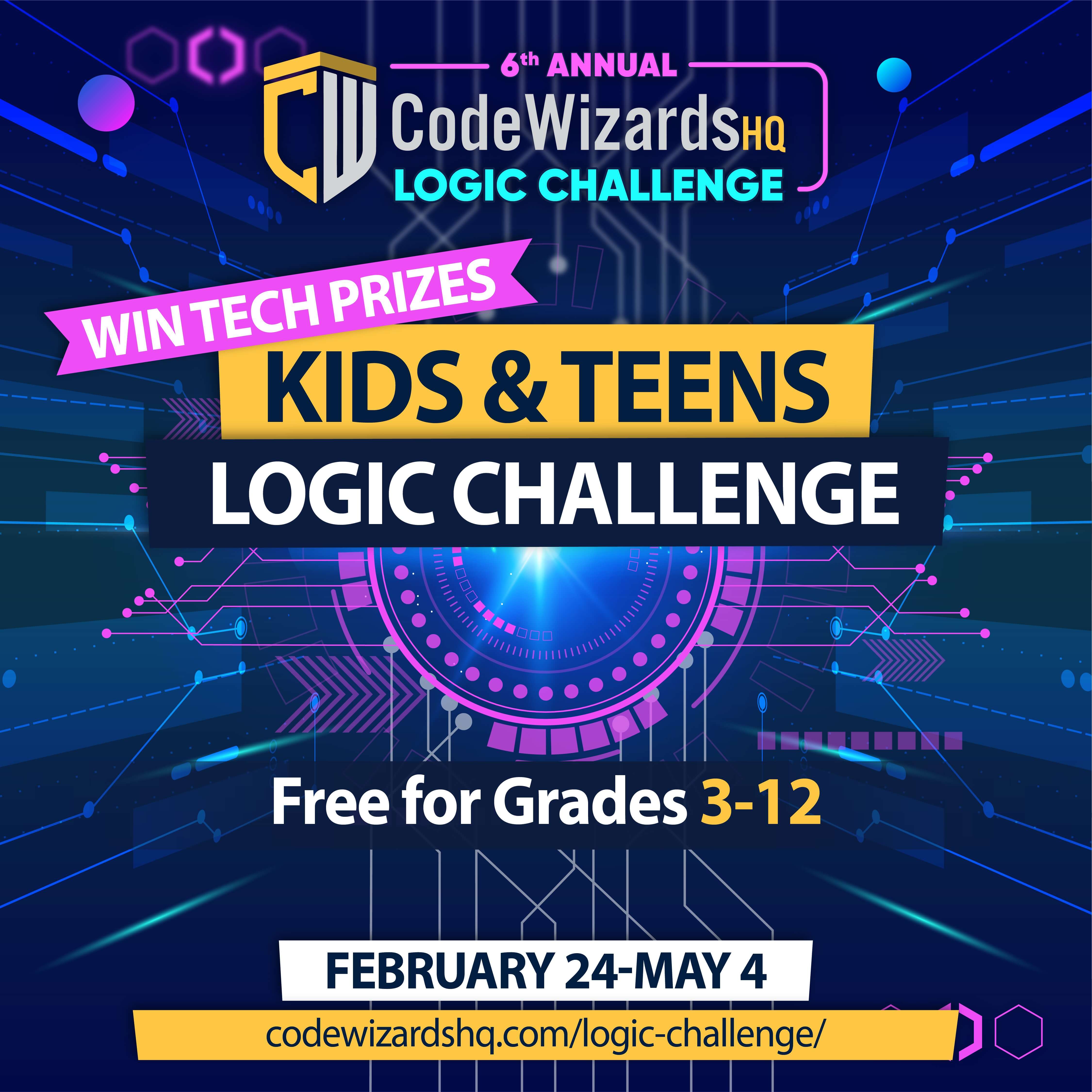 Free kids coding challenge poster