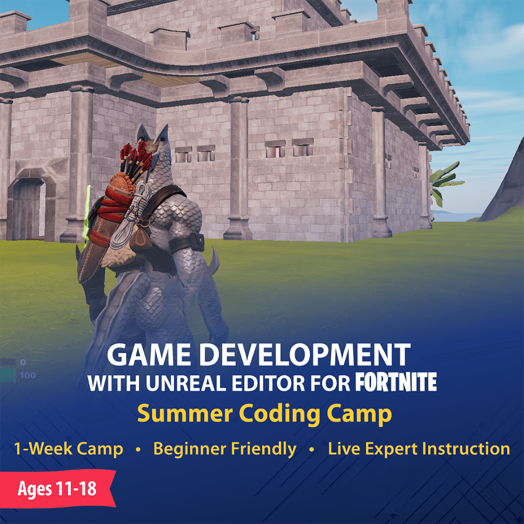 Summer Fortnite coding camp for ages 8-18