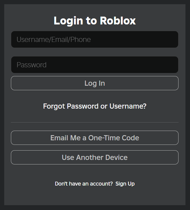 Login to roblox studio