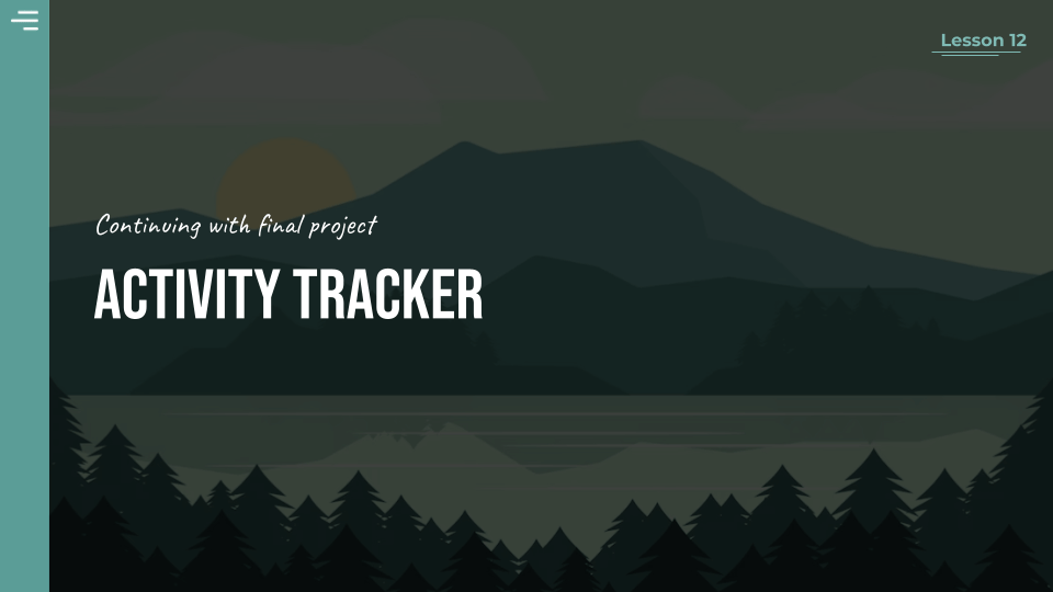 Web interfaces class lesson 12