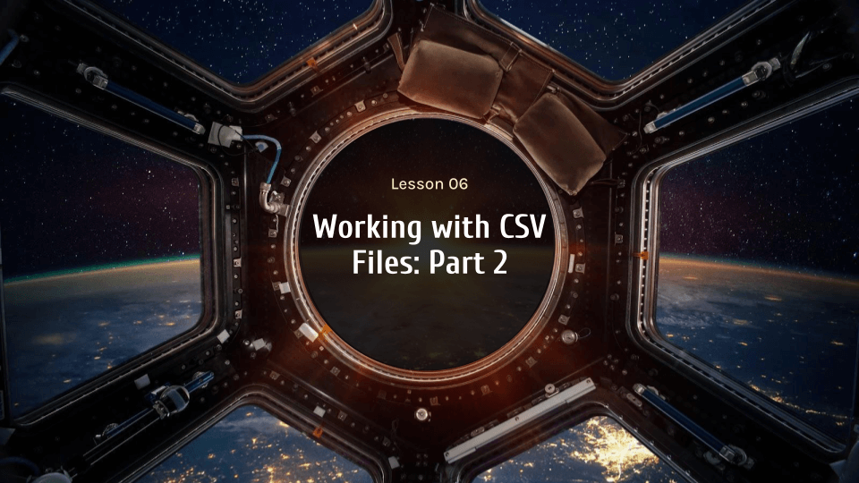 Python Class, Working with CSV Files - Part 2